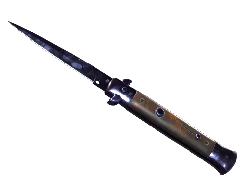Stiletto Knife Doppler Black Pearl