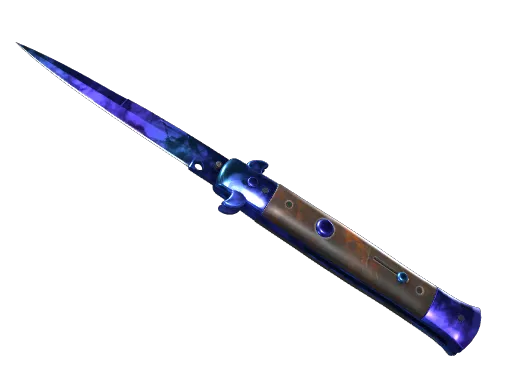 Stiletto Knife Doppler Sapphire