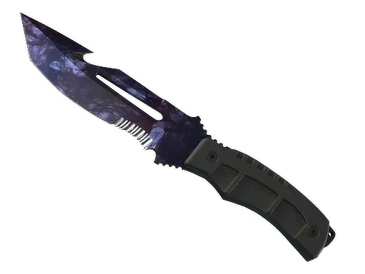 Survival Knife Doppler Black Pearl