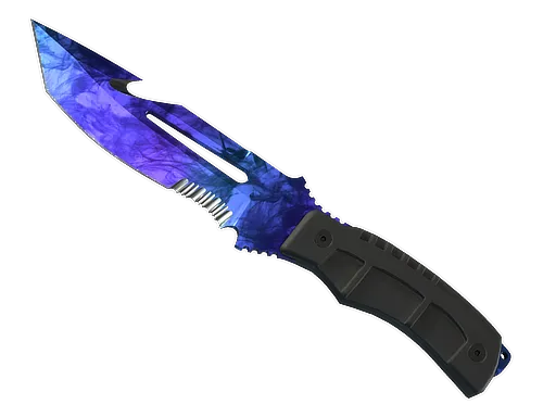 Survival Knife Doppler Sapphire